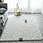 Shu cotton fleece jacquard rug, modern diamond geometric high pile tone-on-tone embossed carpet, non-slip washable floor mat for bedroom and living room